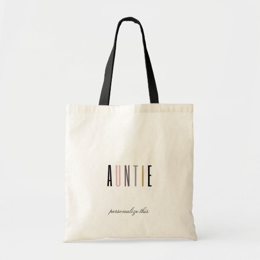 Personalized Auntie Canvas tas (Voorkant)