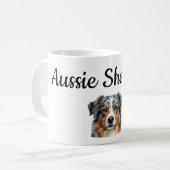 Personalized Australian Shepherd Mug Wrap – Custom (Devant gauche)