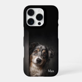 Personalized Australian Shepherd Portrait iPhone C iPhone 16 Pro Hoesje