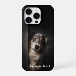 Personalized Australian Shepherd Portrait iPhone C iPhone 16 Pro Hoesje