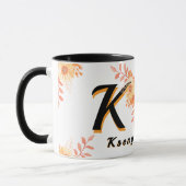 Personalized Autumn Floral Mug - Custom Name & Ini Mok (Links)