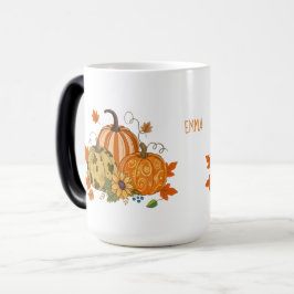 Personalized Autumn Pumpkin Patch Custom Name Mug Magische Mok