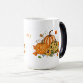 Personalized Autumn Pumpkin Patch Custom Name Mug Magische Mok (Voorkant rechts)