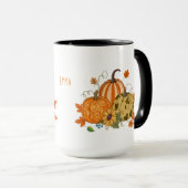 Personalized Autumn Pumpkin Patch Custom Name Mug Mok (Voorkant rechts)