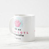 Personalized Axolotl Paw Print & Quote Coffee Mug (Devant gauche)
