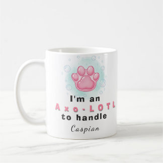 Personalized Axolotl Paw Print & Quote Coffee Mug