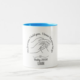 Personalized Baby 2026 Blue Name Coffee Mug Tweekleurige Koffiemok