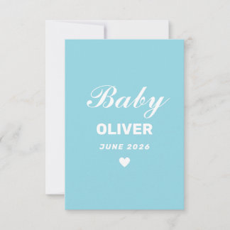 Personalized Baby Announcement Card RSVP Kaartje