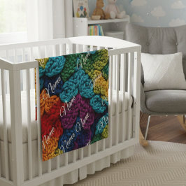 Personalized Baby Blanket with Name Fleece Deken