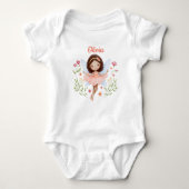Personalized Baby Girl Bodysuit With A Cute Fairy (Voorkant)