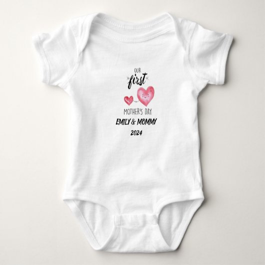 Personalized baby jumpsuit first mother's day romper (Voorkant)