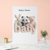 Personalized Baby Name Wall Art – Cute Animal Nurs (Mariage)