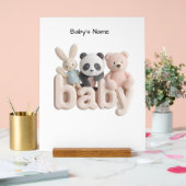 Personalized Baby Name Wall Art – Cute Animal Nurs (Mariage)