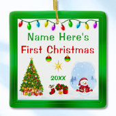 Personalized Baby Ornaments First Christmas Keramisch Ornament