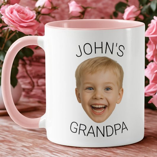 Personalized Baby Photo Grandpa Mug