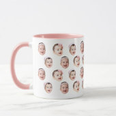 Personalized Baby Photo Mug with 3 Face Images (Gauche)