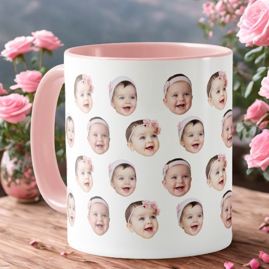 Personalized Baby Photo Mug with 3 Face Images
