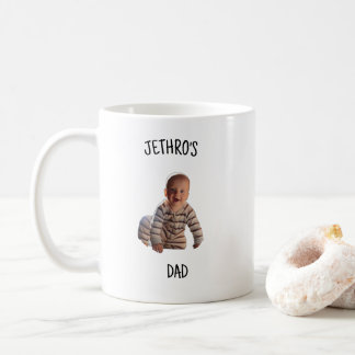 Personalized Baby Photo with Name Dad & Mom Sides Koffiemok