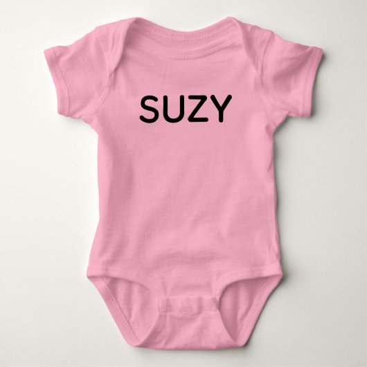 PERSONALIZED BABY ROMPER ROZE (Voorkant)
