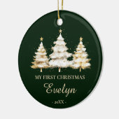 Personalized Baby’s First Christmas Keramisch Ornament (Links)