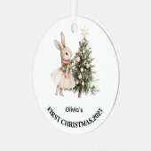 Personalized Baby’s First Christmas Ornament 2025 (Voorkant links)