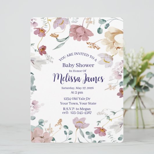 Personalized Baby Shower Invitation (Debout devant)