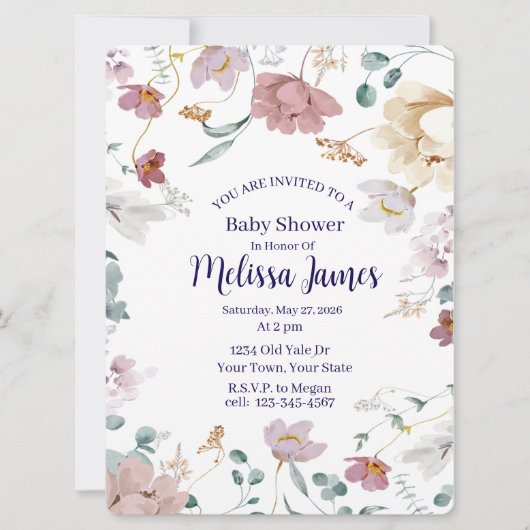 Personalized Baby Shower Invitation (Devant)