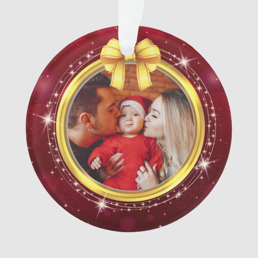 Personalized Baby's First Christmas Photo Keepsake (devant)