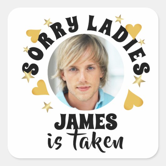 Personalized Bachelorette Party Favor Custom Photo Vierkante Sticker (Voorkant)