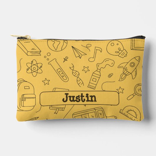 Personalized Back to School Backpack & Doodles Etui (Voorkant)