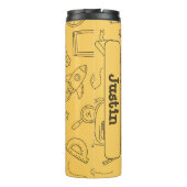 Personalized Back to School Backpack & Doodles Thermosbeker (Achterkant)