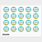 Personalized Back to School Bus Name Stickers (Feuille)
