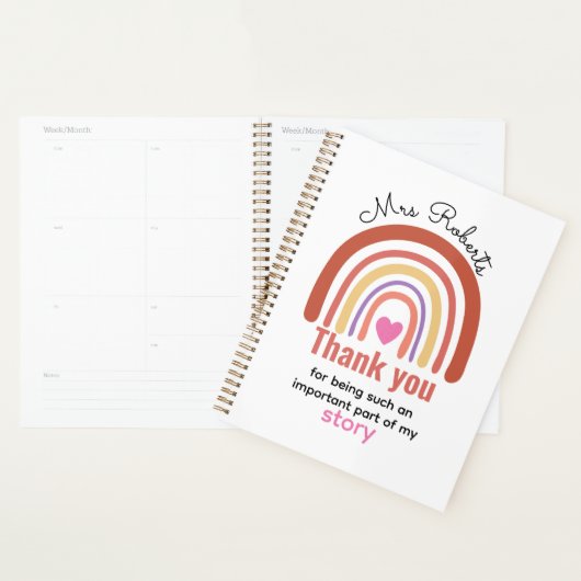 Personalized Back To School for Teachers Students Planner (Display)