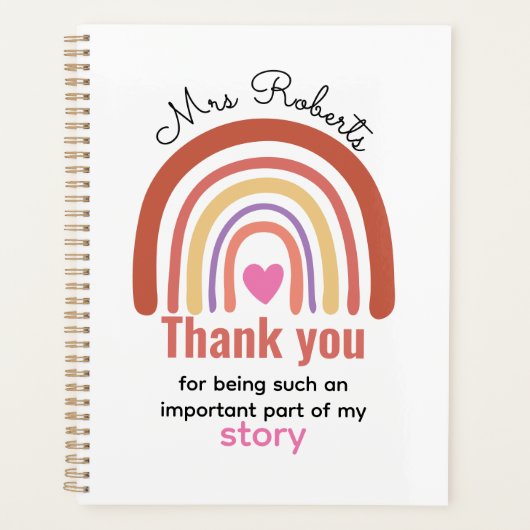 Personalized Back To School  for Teachers Students Planner (Voorkant)