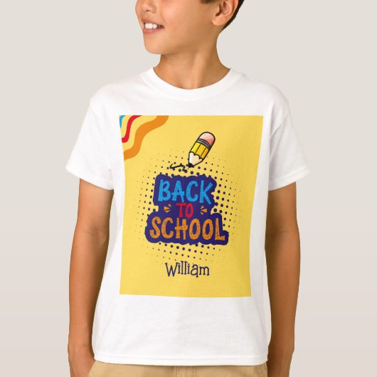 Personalized "Back To School" Fun Doodle T-shirt (Voorkant)