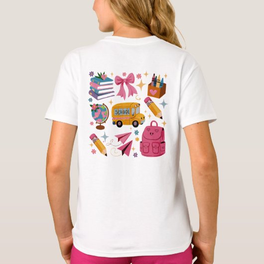 Personalized Back to School T-shirt (Achterkant)