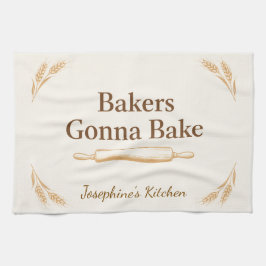 Personalized Bakers Gonna Bake Wheat Rolling Pin  Theedoek