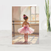 Personalized Ballet Birthday + Coloring Page Kaart (Voorkant)