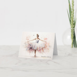 Personalized Ballet Thank You Note Card Stationery Bedankkaart