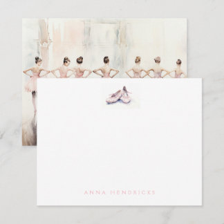 Personalized Ballet Thank You Note Card Stationery Notitiekaartje