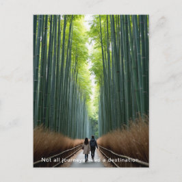 Personalized Bamboo Forest Walk Briefkaart