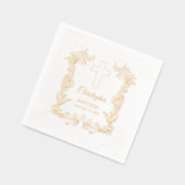 Personalized Baptism Floral Cross (Gauche)