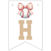 Personalized Baseball Bow Birthday Vlaggetjes (Tweede vlag)