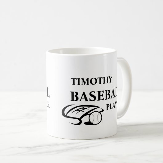 Personalized Baseball Lover Mug (Devant droit)