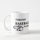 Personalized Baseball Lover Mug (Gauche)