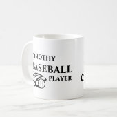 Personalized Baseball Lover Mug Koffiemok (Voorkant links)