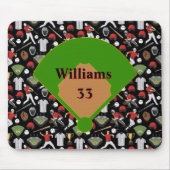 Personalized Baseball Mousepad Muismat (Voorkant)