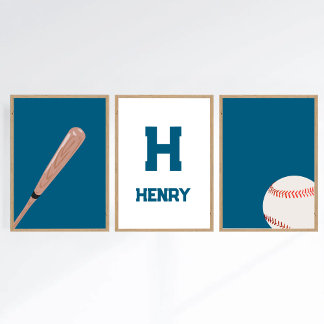 Personalized Baseball Nursery Boys Game Room Decor
