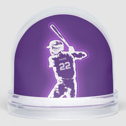 Personalized Baseball Player neon glow effect (Avant)