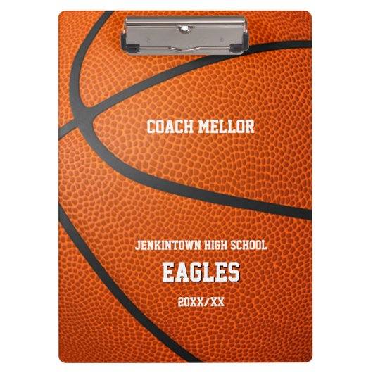 personalized basketball coach klembord (Voorkant)